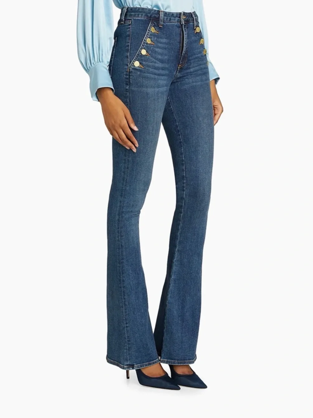Ramy Brook - Helena High-Rise Flare Jeans size 27 - Picture 5 of 7